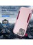 Apple iPhone 15 Pc+Tpu Bırak-Kötü Telefon Kılıfı Çizgiye Koruma Kapağı Pink+Gül (Yurt Dışından) 4