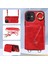 Apple iPhone Için Telefon Kabuğu 12/12 Pro 6.1 Inç Yüzük Kickstand Litchi Doku Deri+Tpu Kart Çanta Kılıfı Omuz Askılı Kırmızısı (Yurt Dışından) 5