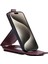 Apple iPhone 14 Pro Kasu Kılıf Çantası Pu Deri Dikey Flip Telefon Kapağı Straps-Wine Red ile (Yurt Dışından) 4