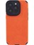 Apple iPhone 14 Pro Case Şık Pu Derisi+Tpu Çizgiye Döküm Anti Cep Telefonu Kapak-Orange (Yurt Dışından) 1