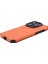 Apple iPhone 14 Pro Case Şık Pu Derisi+Tpu Çizgiye Döküm Anti Cep Telefonu Kapak-Orange (Yurt Dışından) 3