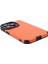 Apple iPhone 14 Pro Case Şık Pu Derisi+Tpu Çizgiye Döküm Anti Cep Telefonu Kapak-Orange (Yurt Dışından) 4