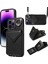 Apple iPhone 14 Pro Max Case Crossbody Pu Deri+Tpu Ring Kickstand Cep Telefonu Kapak Black (Yurt Dışından) 1