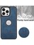 Apple iPhone 14 Pro Kabuk Şok Geçirmez Pu Deri Kaplamalı Tpu Telefon Kapak Mavisi Için Logo Görünüm Kılıfı (Yurt Dışından) 4