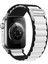 Apple Watch 42 mm / 44MM / 45MM/ 49 mm (Seriler /se/ultra ile Uyumlu) Alpine Bant Kordon Siyah Beyaz 1