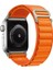 Apple Watch 42 mm / 44MM / 45MM/ 49 mm (Seriler /se/ultra ile Uyumlu) Alpine Bant Kordon Turuncu 1