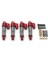 Metal Amortisörler Yağ Damperi Fms FCX24 1/24 Rc Paletli Araba Yükseltme Parçaları Aksesuarları, Kırmızı (Yurt Dışından) 1