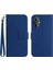 Kart Yuvaları Tutucu Flip Cüzdan Pu ile Oppo Reno7 Z 5g Kısa Kayış Için Telefon Kılıfı (Yurt Dışından) 1