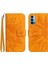 Kart Yuvaları Tutucu Kabartmalı Ayçiçeği Pu ile Oppo Oppo 4 Pro 5g Için Kılıf (Yurt Dışından) 1