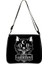 YXBWITHC09CW Stili 20CMX24CM Sevimli Siyah Kedi Cadı Messenger Çanta Kadın Çanta Tuval Koltukaltı Omuz Çantaları Büyücülük Kafatası Kız Gotik Crossbody Çanta Hediye (Yurt Dışından) 1