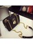 NB3030-SIYAH Kulak Stili Kadın Bahar Moda Zincir Omuz Çantaları Flap Tasarımcısı 3 Katmanlı Çanta Debriyaj Bayanlar Metal Toka Crossbody Messenger Çanta (Yurt Dışından) 5