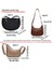 Stil-B-Kahverengi Stili Burminsa Yarım Daire Eyer Omuz Crossbody Çanta Kadınlar Için Tasarımcı Ayarlanabilir Geniş Askı Kız Çantalar ve Çanta (Yurt Dışından) 3