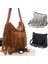 Gri Stil Sıcak Kadın Omuz Çantası Katı Püsküller Trend Çapraz Vücut Çanta Püskül Süet Faux Kürk Fringe Messenger Omuz Çanta (Yurt Dışından) 2