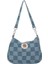 No.2 Tarzı 23X17X6CM Kadın Küçük Omuz Çantaları Mavi Ekose Çanta Kanvas Tote Zincir Koltukaltı Çanta Bayanlar Denim Yarım Ay Çanta Pamuklu Bez Çanta Yeni (Yurt Dışından) 1