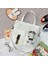 White Calf Pendant Style Women New Cute Bear Cartoon Canvas Bag Female Fashion Cool Girl Student School Class Shoulder Crossbody Messenger Bag Satchels (Yurt Dışından) 1