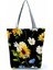 HL0188 Tarzı Ayçiçeği Baskılı Çanta Eko Yeniden Kullanılabilir Yüksek Kapasiteli Katlanabilir Alışveriş Çantası Bitki Çiçek Grafik Seyahat Plaj Çantası Özel Desen (Yurt Dışından) 5