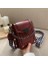 Bordo Tarzı Çanta Kadın Yeni Kore Tarzı Retro Kalp Şeklinde Kilit Cep Telefonu Kadın Çantası Çivili Omuz Çantası Kadın Messenger Çanta (Yurt Dışından) 1