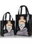 Orta Stil Eco Friendly Flower Tote Shopping Bag Reusable Waterproof Pvc Shoulder Bag London Style Handbag For Women Luopper Bag (Yurt Dışından) 5