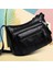 Siyah Stil Women's Bag Middle-Aged Bag Mother's Bag Fashion Multi-Layer Large Capacity Single Shoulder Mother-In-Law Buy Vegetable Bag (Yurt Dışından) 1