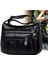 Siyah Stil Women's Bag Middle-Aged Bag Mother's Bag Fashion Multi-Layer Large Capacity Single Shoulder Mother-In-Law Buy Vegetable Bag (Yurt Dışından) 2