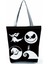 HL2827 Skull Bag Style Noel Tote Çanta Öncesi Kabus Havalı Cadılar Bayramı Kafatası Jack Baskı Eko Çanta Moda Seyahat Çantası Kadın Eğlence Alışveriş Çantası (Yurt Dışından) 1