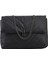 Siyah Stil Moda Kadın Pu Messenger Çanta Rahat Bayan Zincir Düz Renk Flap Çanta Moda Cep Telefonu Crossbody Messenger Çanta (Yurt Dışından) 1