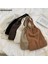 Siyah Stil Kadınlar Için Yeni Yün Örme Omuz Alışveriş Çantası Vintage Moda Pamuklu Bez Kız Tote Shopper Çanta Büyük Kadın Çanta (Yurt Dışından) 4