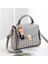 Gri Tarzı Kore Modası Ekose Kadın Çanta Omuz Çantası Çapraz Paket Crossbody Çanta Baogesmall cm (Yurt Dışından) 1