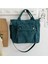 Dış Fermuar Yeşil Tarzı Hylhexyr Kadife Omuz Çantası Kadın Vintage Alışveriş Çantaları Fermuar Kız Öğrenci Bookbag Çanta Dış Cep ile Rahat Tote (Yurt Dışından) 1