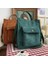 Dış Fermuar Yeşil Tarzı Hylhexyr Kadife Omuz Çantası Kadın Vintage Alışveriş Çantaları Fermuar Kız Öğrenci Bookbag Çanta Dış Cep ile Rahat Tote (Yurt Dışından) 2