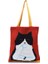 Kırmızı Kedi Stili Yoreai Kadınlar Örgü Omuz Çantaları Sevimli Ördek Bayanlar Karikatürler Çanta Rahat Tote Edebi Bookbag Yün Kızlar Için Alışveriş Çantası (Yurt Dışından) 1
