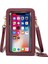 Şarap Kırmızısı Stili Mini Crossbody Omuz Çantaları Kadın Çok Fonksiyonlu Dokunmatik Cep Telefonu Cebi Kart Çanta Bayanlar Küçük Çanta Kadın Messenger Çanta (Yurt Dışından) 1