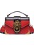 Kırmızı Stil 20CM x 15CM x 6cm Female Fashion Handbags Luxury Girls Crossbody Bags Tote Woman Metal Lion Head Shoulder Purse Mini Square Messenger Bag (Yurt Dışından) 1