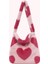 Qiuming Shop Red Heart D Style 30X30X2CM Ins Women Flower Print Shoulder Bags New Winter Soft Plush Bucket Bags Female Open Pocket Crossbody Furry Fluffy Tote Bags (Yurt Dışından) 1