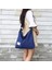 Mavi Stil Retro Trend Bayan Messenger Çanta Büyük Kapasiteli Tuval Alışveriş Çantası Edebiyat Tüm Maç Omuz Çantası Basit Öğrenci Çanta (Yurt Dışından) 5
