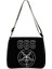 YXBWITHC18CW Stili 25CMX30CM Sevimli Siyah Kedi Cadı Messenger Çanta Kadın Çanta Tuval Koltukaltı Omuz Çantaları Büyücülük Kafatası Kız Gotik Crossbody Çanta Hediye (Yurt Dışından) 1