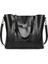 Siyah Stil 32X12X27 cm Kadınlar Için Omuz Çantaları Yağ Balmumu Deri Çanta Tote Crossbody Çanta Kadın Lüks Çanta Kadın Çanta Tasarımcısı Çanta Yüksek (Yurt Dışından) 1