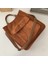 Kumral Tarzı Kadife Omuz Çantası Kadın Vintage Alışveriş Çantaları Fermuar Kız Öğrenci Bookbag Çanta Dış Cep ile Rahat Tote (Yurt Dışından) 1