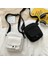 Siyah Stil Moda Kadın Kanvas Omuz Çantaları Kore Düz Renk Öğrenci Telefonu Çanta Basit Fermuar Küçük Messenger Crossbody Pou (Yurt Dışından) 2