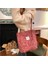 Pembe-Gül Tarzı 34X12X28CM Womeorduroy Için Çantalar Omuz Çantası Yeniden Kullanılabilir Alışveriş Çantaları Günlük Bez Bayan Çanta Belirli Sayıda (Yurt Dışından) 1