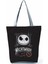 HL2824 Skull Bag Style Noel Tote Çanta Öncesi Kabus Havalı Cadılar Bayramı Kafatası Jack Baskı Eko Çanta Moda Seyahat Çantası Kadın Eğlence Alışveriş Çantası (Yurt Dışından) 1
