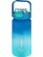 VGN2213-T Mavi-Turkuaz 1500ML Pipetli/pipetsiz Kullanım Çift Renk Softtouch Motivasyon Matarası 1