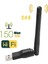 Yeni Wıfı USB Adaptörü MT7601 150 Mbps USB 2.0 Wifi Kablosuz Ağ Kartı 802.11 B/g/n Lan Adaptörü Dönebilen Anten ile (Yurt Dışından) 4