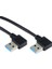 USB 3.0 Tip-A 90 Derece Sağ Açıdan Sağ Açıya Sabit Disk Bilgisayar Için Veri Kablosu 15CM (Yurt Dışından) 3