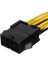 Pcı-E Pcıe 8 P Kadın 2 Port Çift 8pin 6 + 2 P Erkek Btc Madenci Madencilik Gpu Grafik Ekran Kartı Güç Kablo Kordonu 18AWG Tel 20 cm (Yurt Dışından) 1