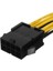 Pcı-E Pcıe 8 P Kadın 2 Port Çift 8pin 6 + 2 P Erkek Btc Madenci Madencilik Gpu Grafik Ekran Kartı Güç Kablo Kordonu 18AWG Tel 20 cm (Yurt Dışından) 2