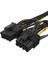 Pcı-E Pcıe 8 P Kadın 2 Port Çift 8pin 6 + 2 P Erkek Btc Madenci Madencilik Gpu Grafik Ekran Kartı Güç Kablo Kordonu 18AWG Tel 20 cm (Yurt Dışından) 3