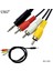1.5 M 3.5mm Jack Tak Erkek 3 Rca Adaptörü Yüksek Kalite 3.5 Rca Erkek Ses Video Av Kablo Tel Kablosu 150 cm 5ft (Yurt Dışından) 5