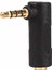 1 Adet 90 Derece Sağ Açılı 3.5mm 4 Kutuplu Ses Stereo Erkek Kadın Uzatma Adaptörü Adaptörü Siyah #246719 (Yurt Dışından) 2