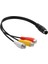 Siyah 25 cm 4pın S-Vıdeo S Terminali 3rca Kırmızı Sarı Beyaz Av Video Kablosu Ses Video Adaptörü (Yurt Dışından) 3